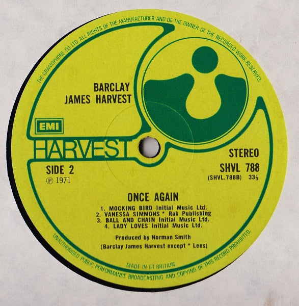 Barclay James Harvest : Once Again (LP, Album, RE, RP, Gat)