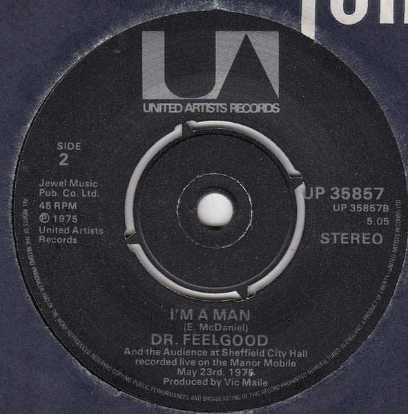 Dr. Feelgood : Back In The Night (7", Single)