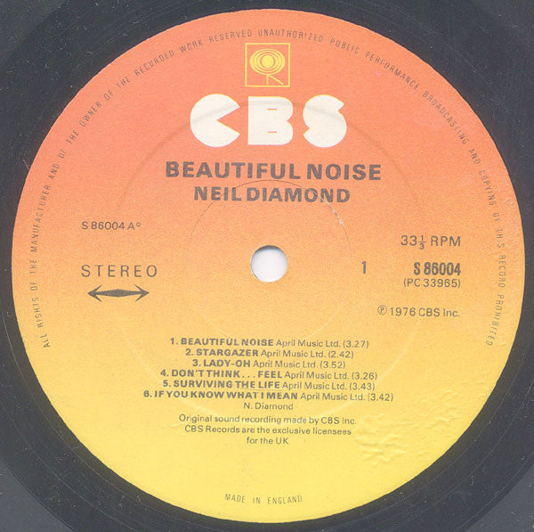 Neil Diamond : Beautiful Noise (LP, Album, Gat)