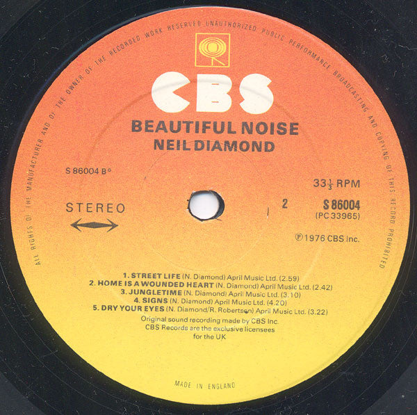 Neil Diamond : Beautiful Noise (LP, Album, Gat)