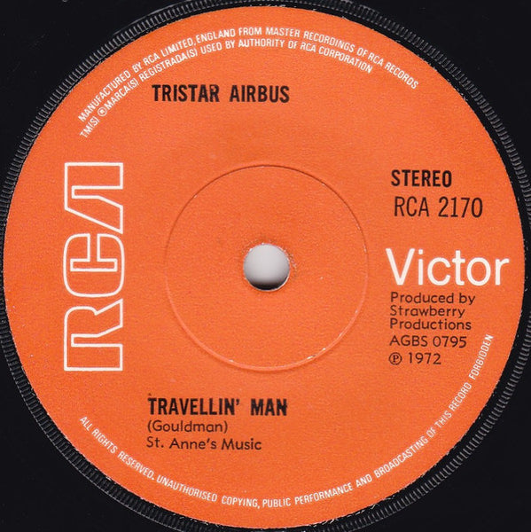 Tristar Airbus : Willie Morgan / Travellin' Man (7", Sol)