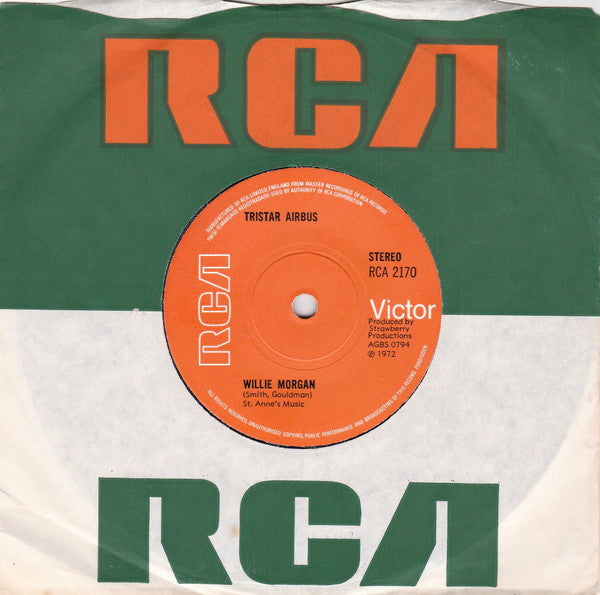 Tristar Airbus : Willie Morgan / Travellin' Man (7", Sol)