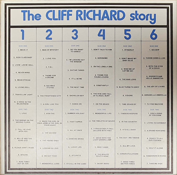 Cliff Richard & The Shadows : The Cliff Richard Story (Box + 6xLP, Comp)