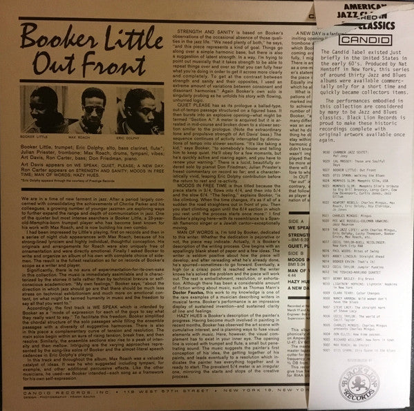 Booker Little : Out Front (LP, Album, RE)