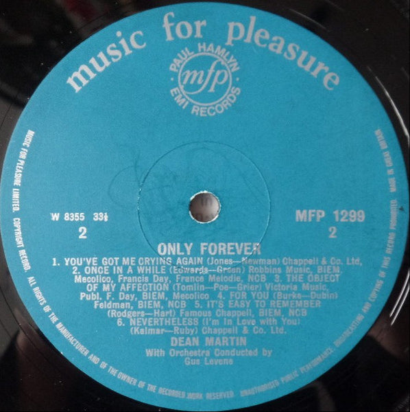 Dean Martin : Only For Ever (LP, Comp)