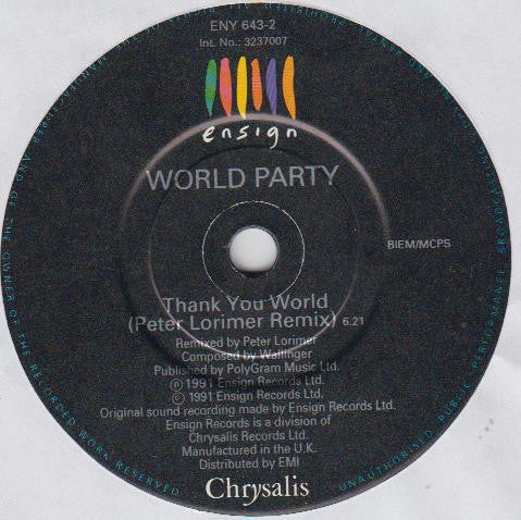 World Party : Thank You World (7", Single)