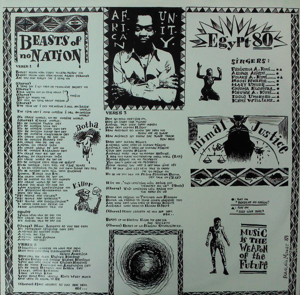 Fela Anikulapo Kuti* & Egypt 80 : Beasts Of No Nation (LP)