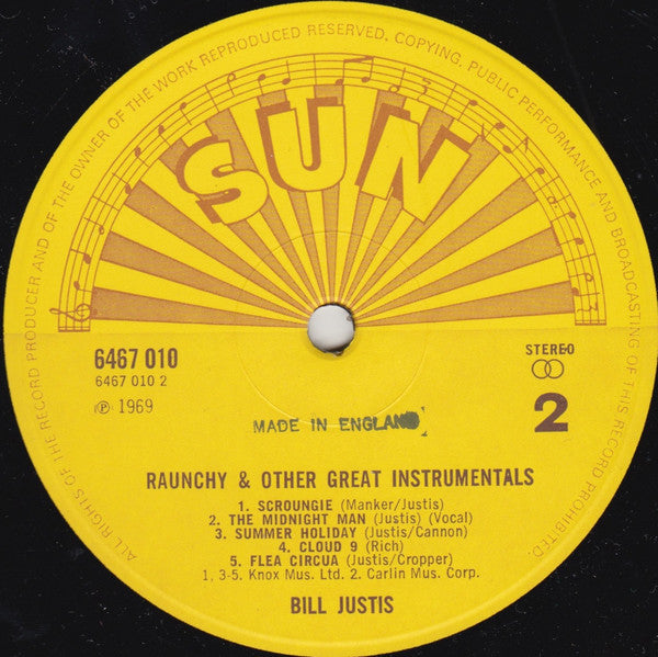 Bill Justis : Raunchy & Other Great Instrumentals (LP)