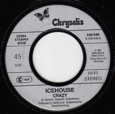 Icehouse : Crazy (7", Single)