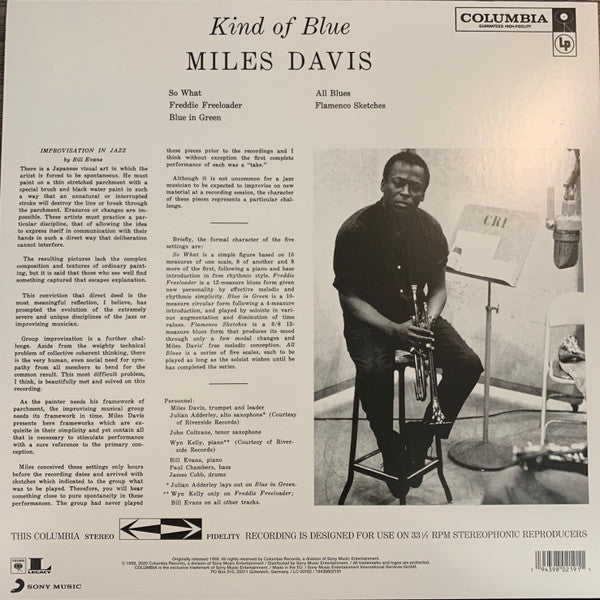 Miles Davis : Kind Of Blue (LP, Album, Ltd, RE, Cle)