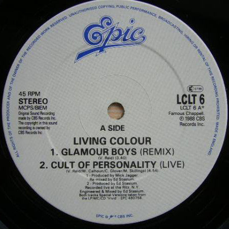 Living Colour : Glamour Boys (12")