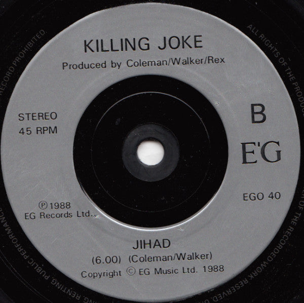 Killing Joke : America (7", Single)