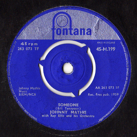 Johnny Mathis : Someone / They Say It's Wonderful (7")