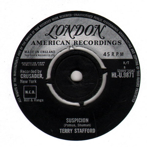 Terry Stafford : Suspicion / Judy (7", Single)