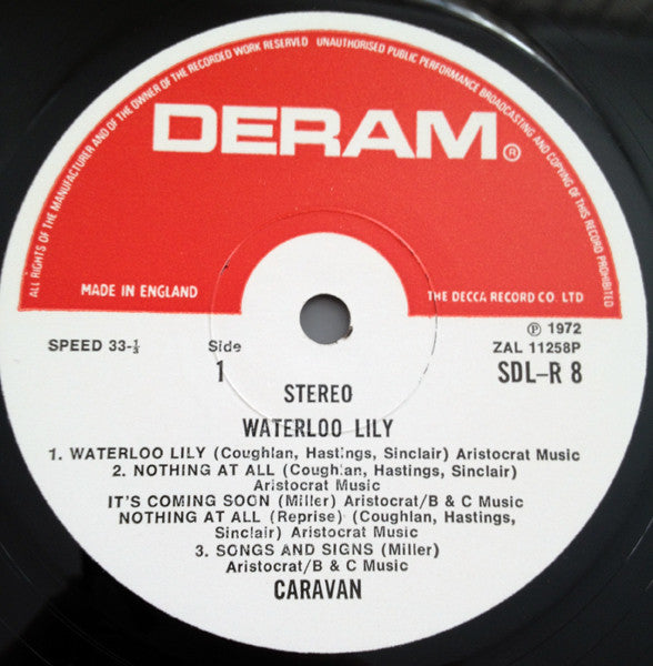 Caravan : Waterloo Lily (LP, Album, RP, Red)