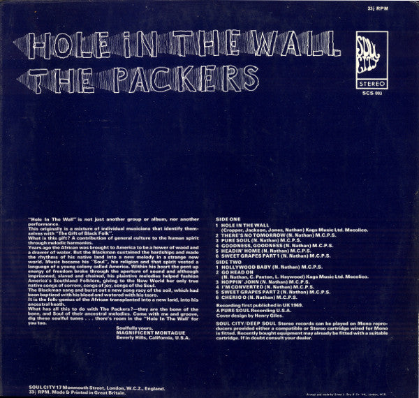 The Packers : Hole In The Wall (LP)