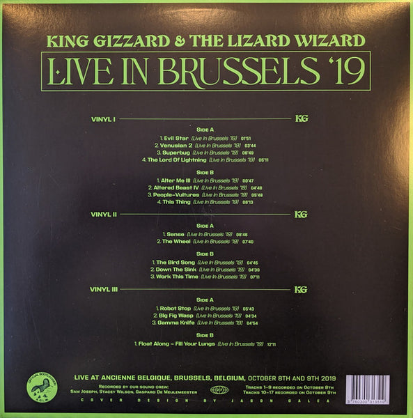 King Gizzard And The Lizard Wizard :  Live In Brussels '19 (3xLP, Album, Ltd, Pur)