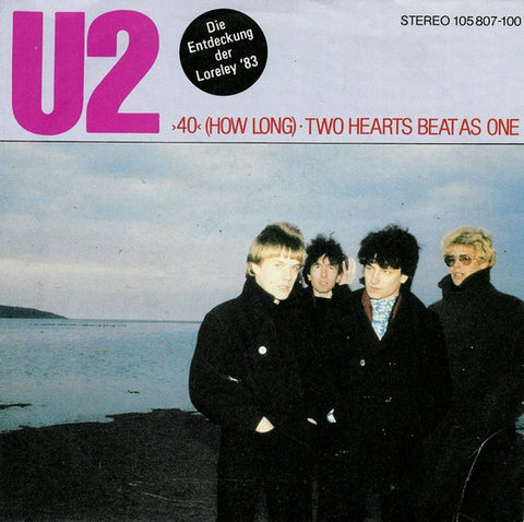 U2 : >40< (How Long) • Two Hearts Beat As One (7", Single)