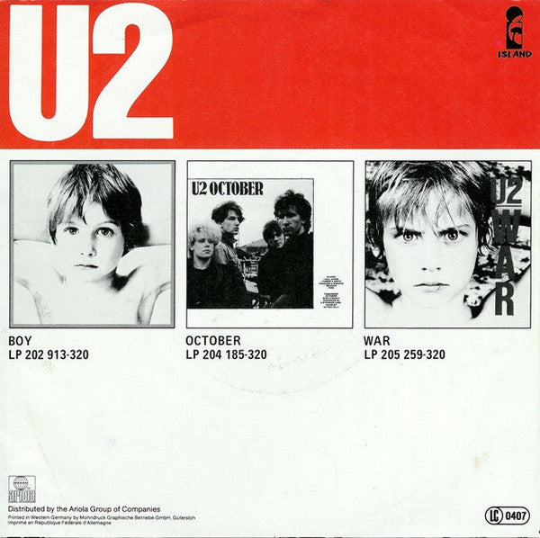 U2 : >40< (How Long) • Two Hearts Beat As One (7", Single)