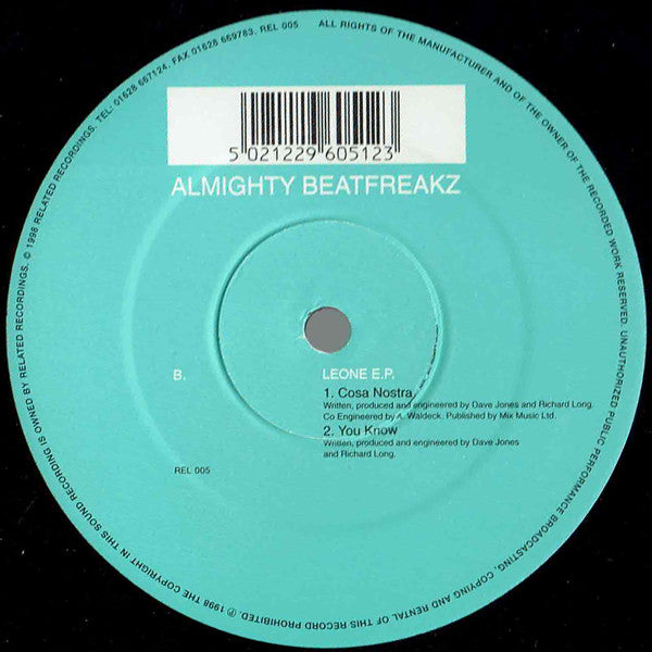 Almighty Beatfreakz : Leone EP (12")