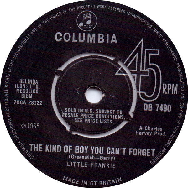 Little Frankie : The Kind Of Boy You Can't Forget  (7", Single)