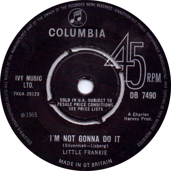 Little Frankie : The Kind Of Boy You Can't Forget  (7", Single)