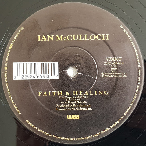 Ian McCulloch : Faith & Healing (The Carpenter's Son Mix) (12", Single)