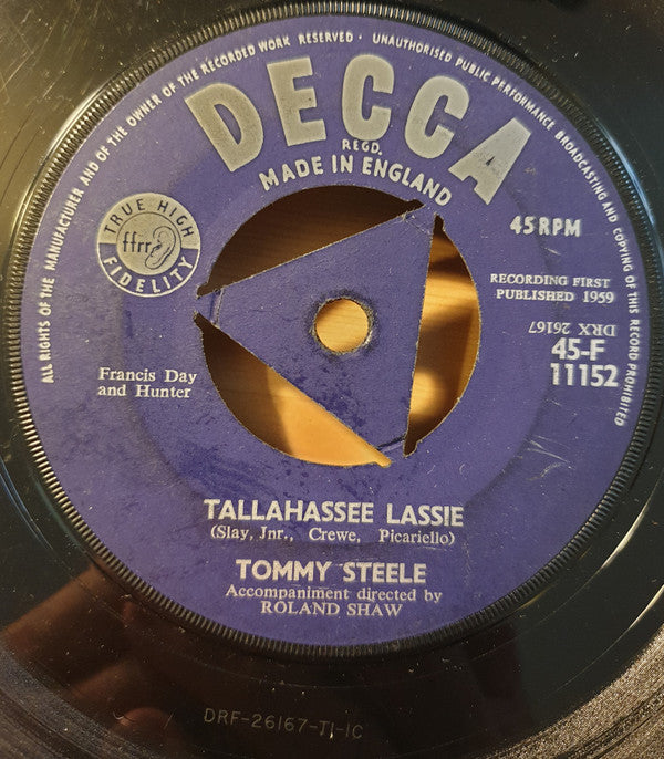 Tommy Steele : Tallahassee Lassie (7", Single)