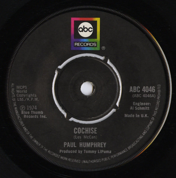 Paul Humphrey : Cochise (7")