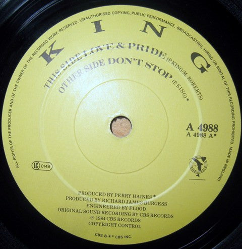 King : Love & Pride (7", Single, Pos)