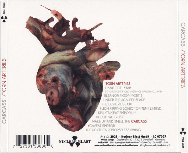 Carcass : Torn Arteries (CD, Album, Dig)