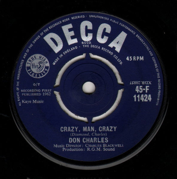 Don Charles (4) : Walk With Me My Angel (7")