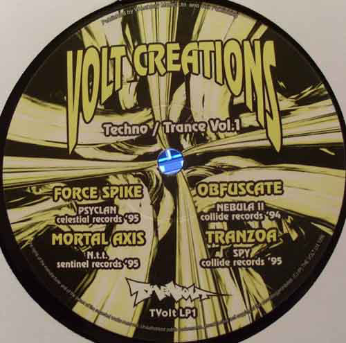 Various : Volt Creations / The Volt - Techno / Trance Vol. 1 (2xLP, Comp, Ltd)