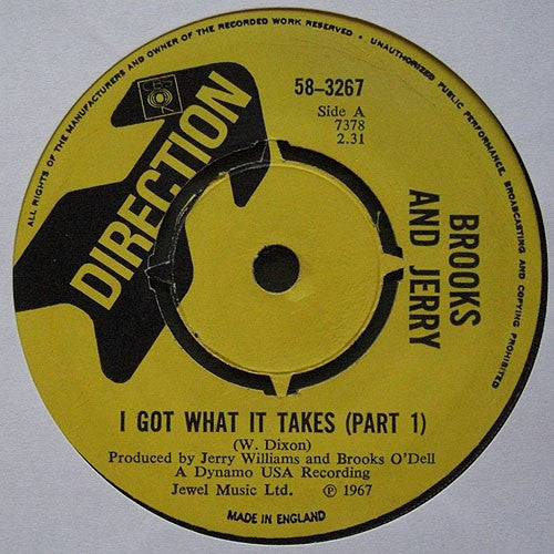 Brooks O'Dell And Jerry Williams Jr. : I Got What It Takes (7")