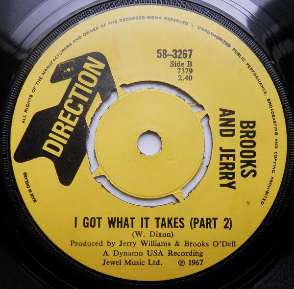 Brooks O'Dell And Jerry Williams Jr. : I Got What It Takes (7")