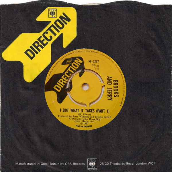 Brooks O'Dell And Jerry Williams Jr. : I Got What It Takes (7")