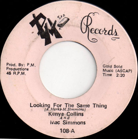 Keanya Collins & Mack Simmons : Looking For The Same Thing  (7")