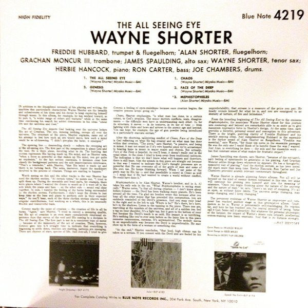 Wayne Shorter : The All Seeing Eye (LP, Album, RE)