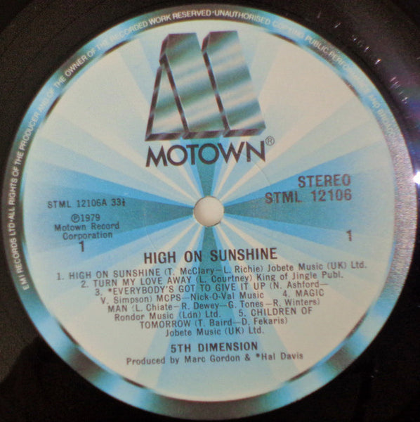 The Fifth Dimension : High On Sunshine (LP, Album)