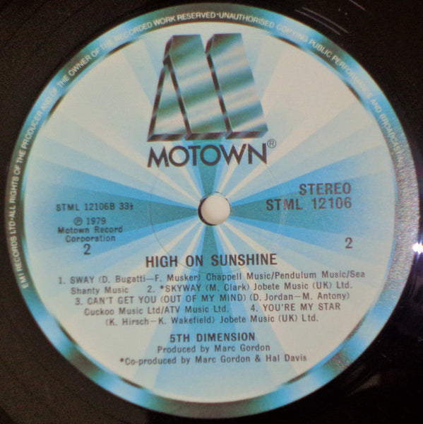 The Fifth Dimension : High On Sunshine (LP, Album)