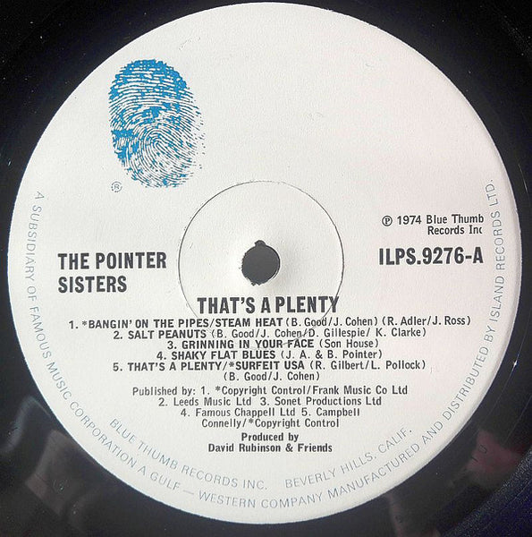 The Pointer Sisters* : That's A Plenty (LP, Album)