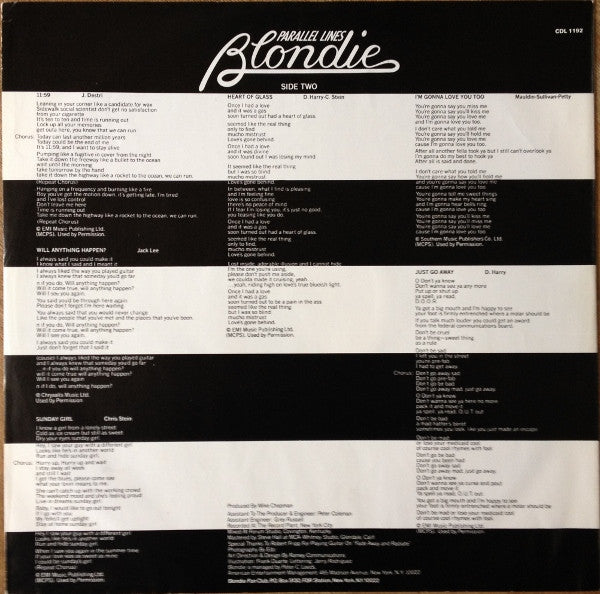 Blondie : Parallel Lines (LP, Album)