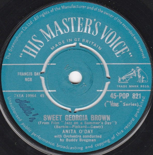 Anita O'Day : Tea For Two / Sweet Georgia Brown (7", Single)