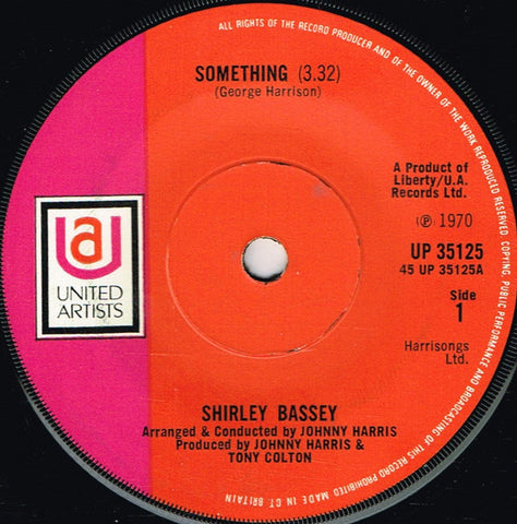 Shirley Bassey : Something (7", Single, Sol)