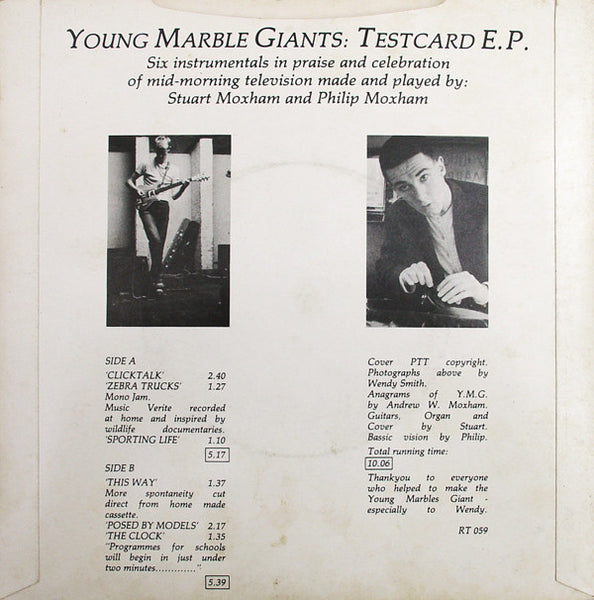 Young Marble Giants : Testcard E.P. (7", EP)