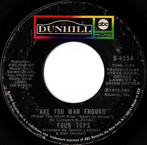 Four Tops : Are You Man Enough (7", Single, Styrene, Ter)