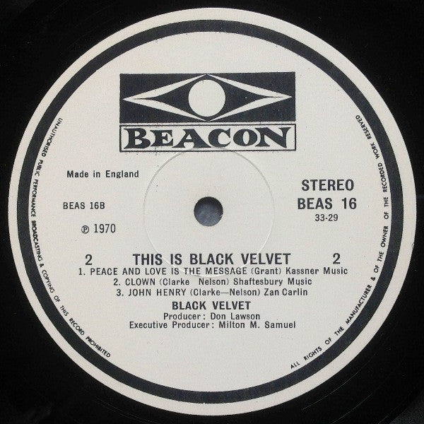 Black Velvet : This Is Black Velvet (LP, Album)