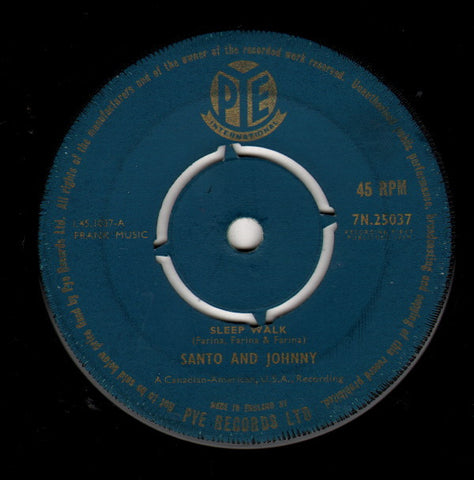 Santo & Johnny : Sleep Walk (7", Single)