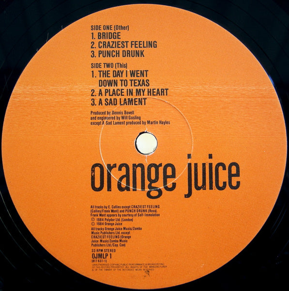 Orange Juice (3) : Texas Fever (LP, MiniAlbum, EMI)