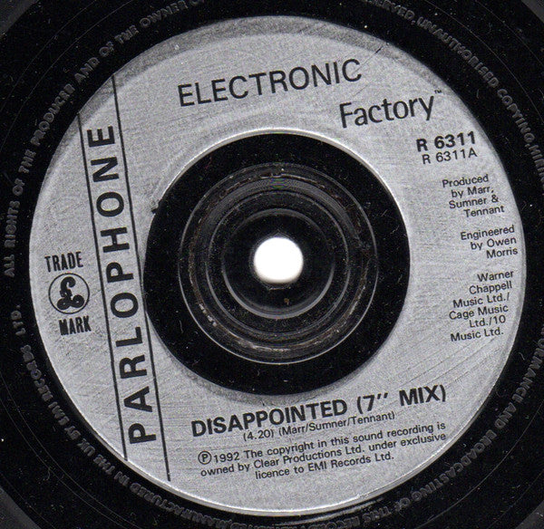 Electronic : Disappointed (7", Single, Tow)